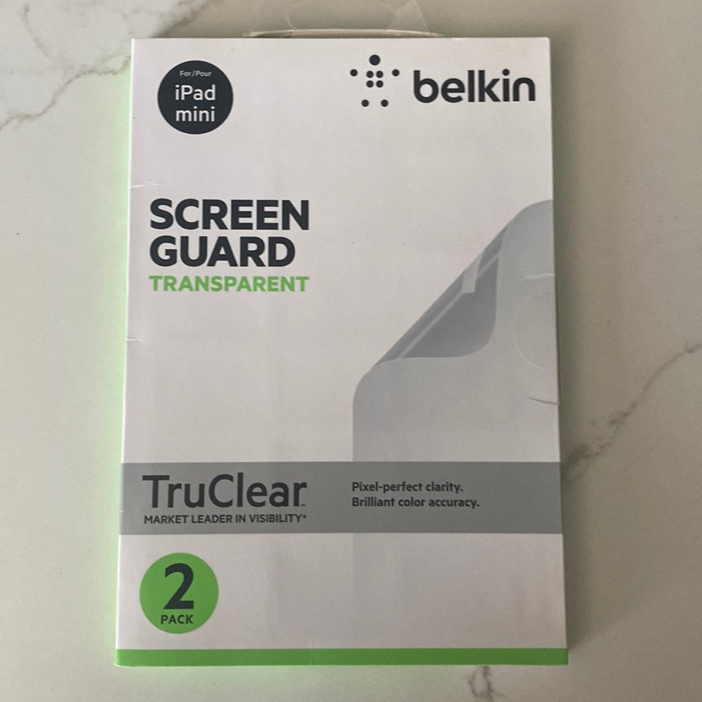 4/$10 Belkin iPad mini screen guard transparent (2 pack)